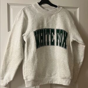 White Fox Boutique Light Gray Crewneck Sweater